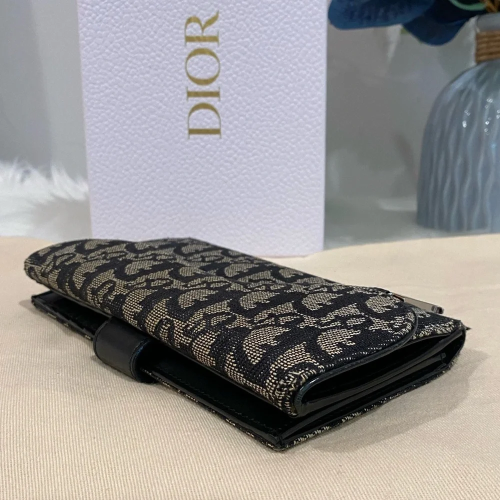 Dior Black and Cream Wallet